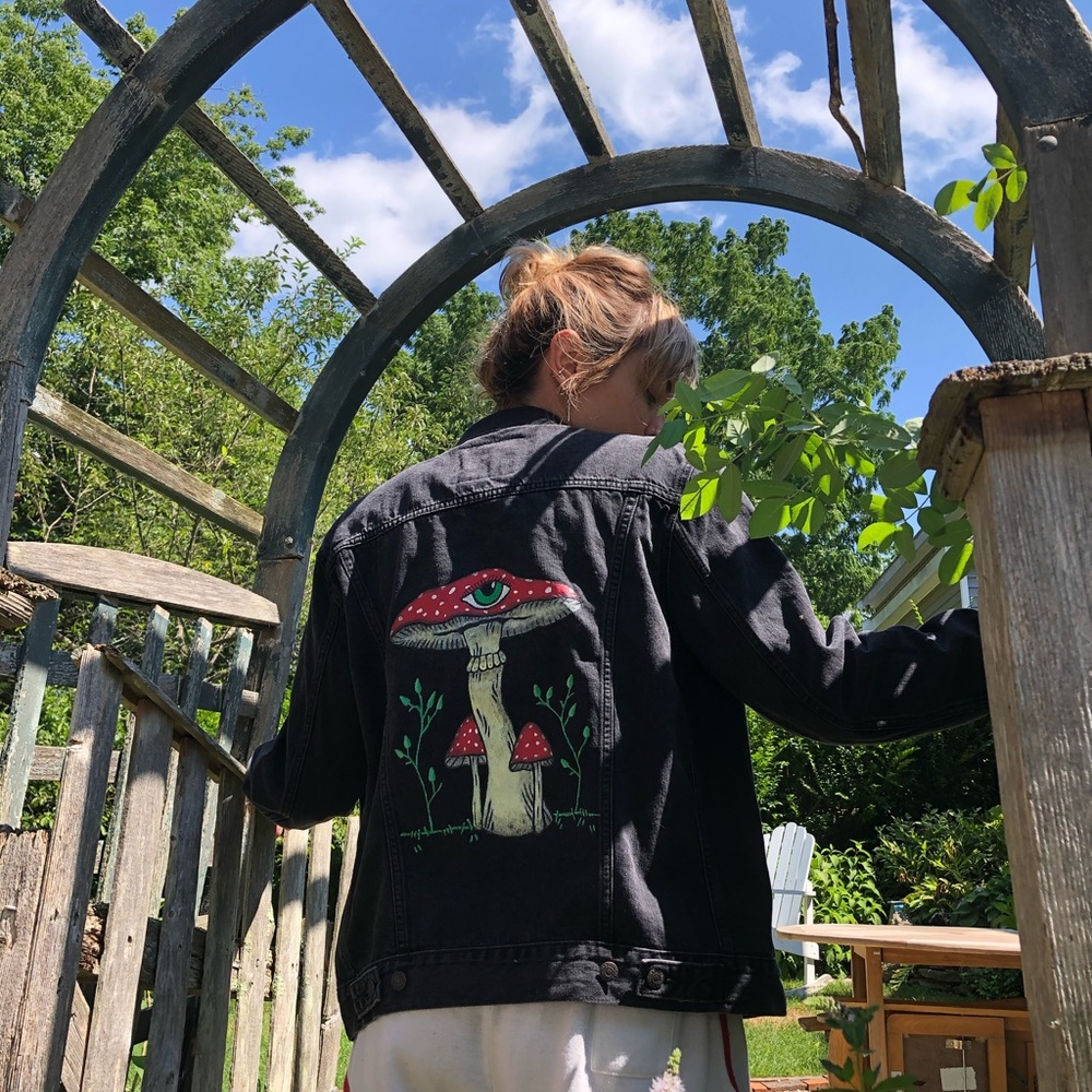 Hand Painted Mushroom Jacket